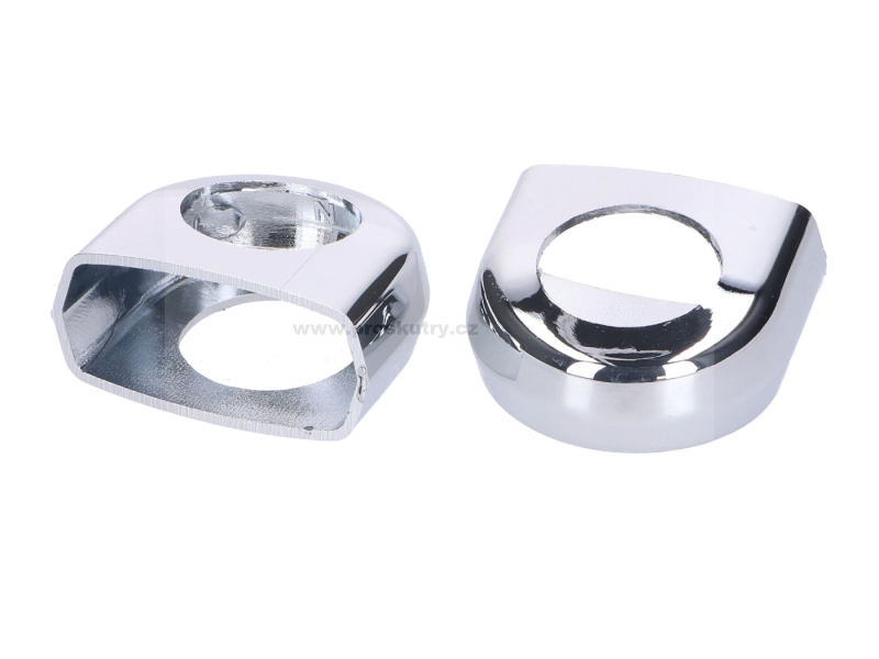 Zrcátka páčky řídítka - Chromovaný kryt řídítek, 2 kusy pro Kreidler, Florett, RMC, RS, TM, LF, LH