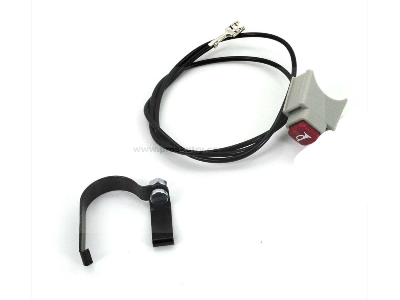 Elektro díly - Spínač klaksonu s kabelem šedý pro Peugeot 103