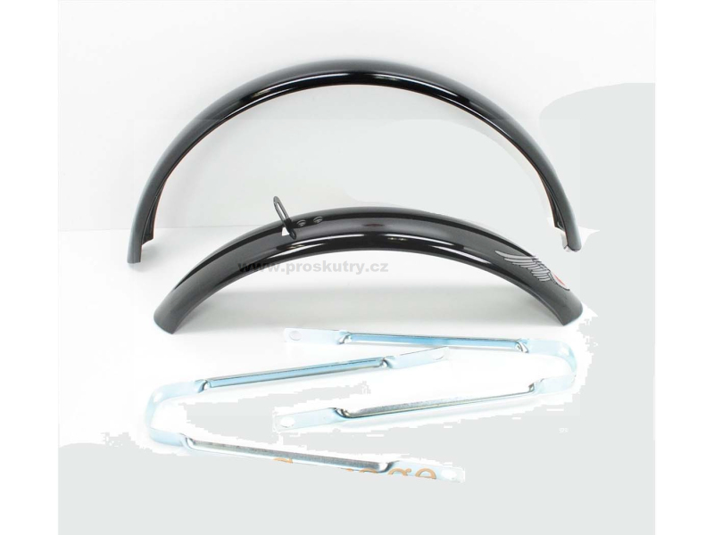 Podvozek tlumiče - Blatník kovový černý 440mm 55mm 650mm 460mm pro Mofa, Moped, Mokick