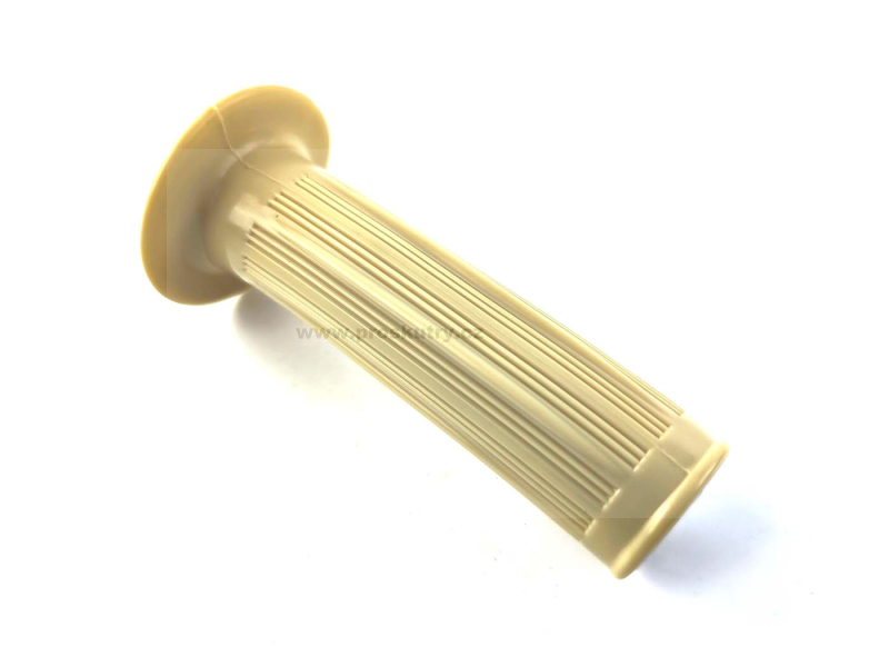 Zrcátka páčky řídítka - Gumová rukojeť krémově bílá 24mm