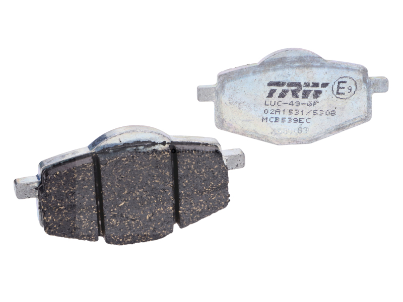 Brzdy - Brzdové destičky TRW Lucas 70.9x36.1x9.2mm pro Yamaha DT 80 LC 2, 50 R, XC 125