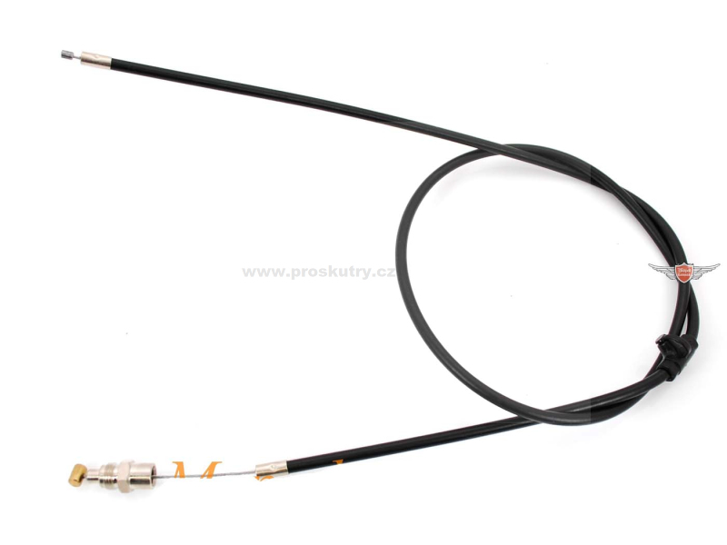 Zrcátka páčky řídítka - Černé lanko plynu 530-17.602 pro Zündapp KS 50 vodou chlazené TT, Super Sport Sport, 80 vodou chlazené