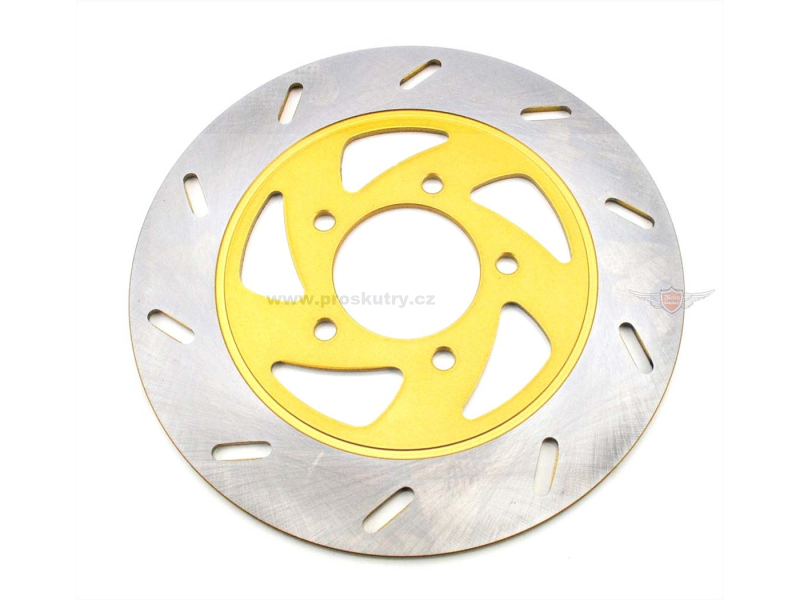 Brzdy - Brzdový kotouč z nerezové oceli 220 mm žlutý pro Zündapp KS 50, 80, GTS 50