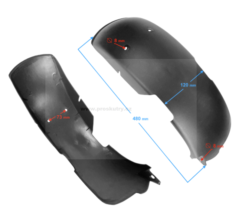 Podvozek tlumiče - Zadní blatník pro Maxon Optimus - Kentoya Maximus - B-Max 125/150ccm