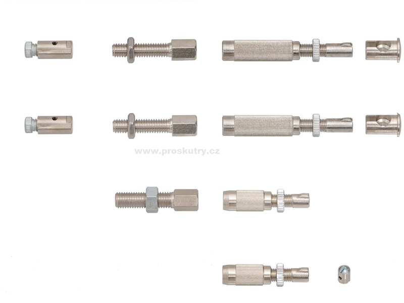 Podvozek tlumiče - Sada 12 seřizovacích šroubů pro Puch Maxi S, N / Supermaxi LG1, LG2