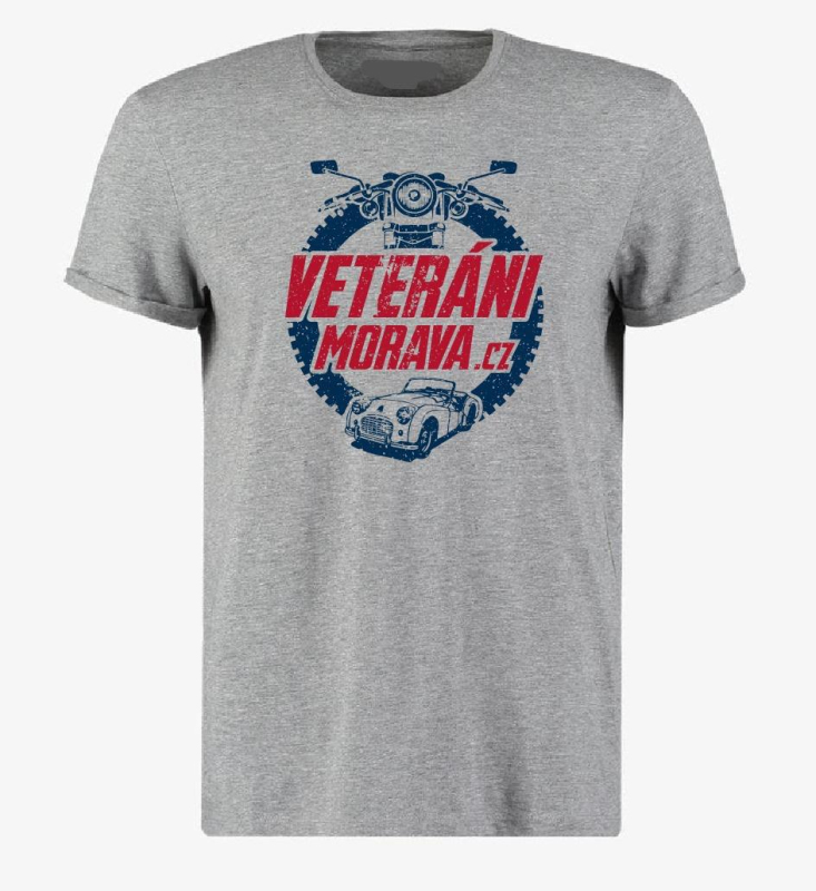 Přilby a doplňky - Tričko Veteráni Morava žíhaná šedá velikost: 4XL