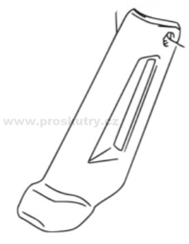 Podvozek tlumiče - Plastový kryt přední vidlice pro Suzuki AD50 R 1994, OEM 52450-29C00-291
