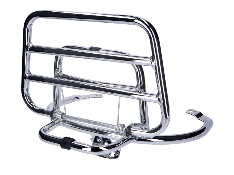 Podvozek tlumiče - Nosič horního kufru / nosič zavazadel, skládací, chromovaný, pro Vespa Primavera, Sprint 1B000789