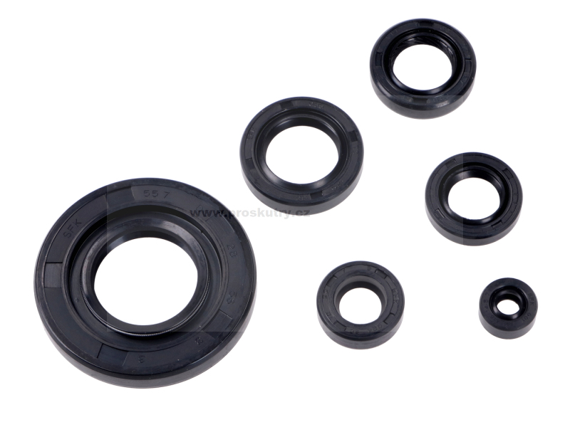 Motor - Sada gufer 6dílná, černá, pro Honda MT, MB, MTX, MBX 50cc / 80cc