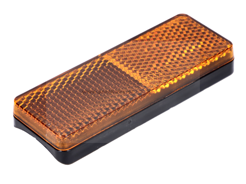 Elektro díly - Oranžová odrazka na vidlici 89 × 35,5 mm (samolepicí)