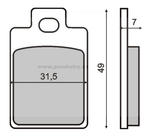 Brzdy - Brzdové destičky pro Piaggio Sfera, Gillera Storm 50