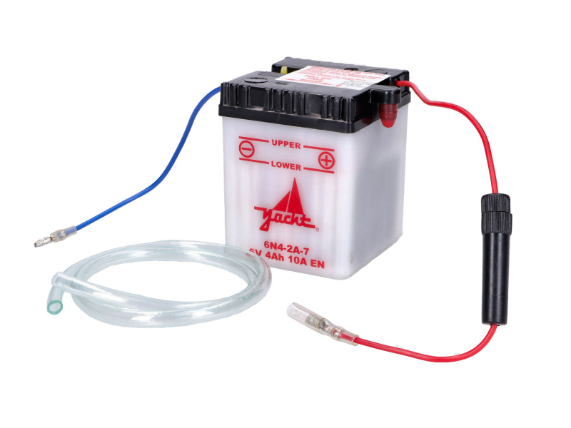 Elektro díly - Baterie 6V 4Ah (6N4-2A-7) pro Honda MT, MB, CF70 a Yamaha TT600 – bez elektrolytu