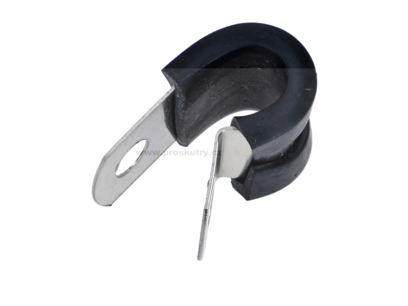 Podvozek tlumiče - Kovová vodicí svorka kabelu,lanka s gumou, 8 mm