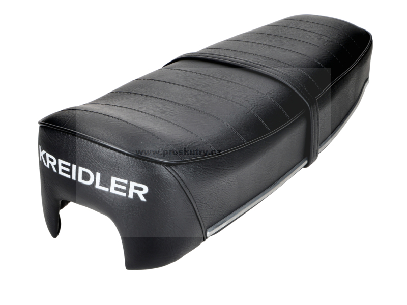 Podvozek tlumiče - Sedlo 630x240mm s otvorem pro přihrádku na nářadí a černým hliníkovým obložením pro Kreidler Florett K54 RS