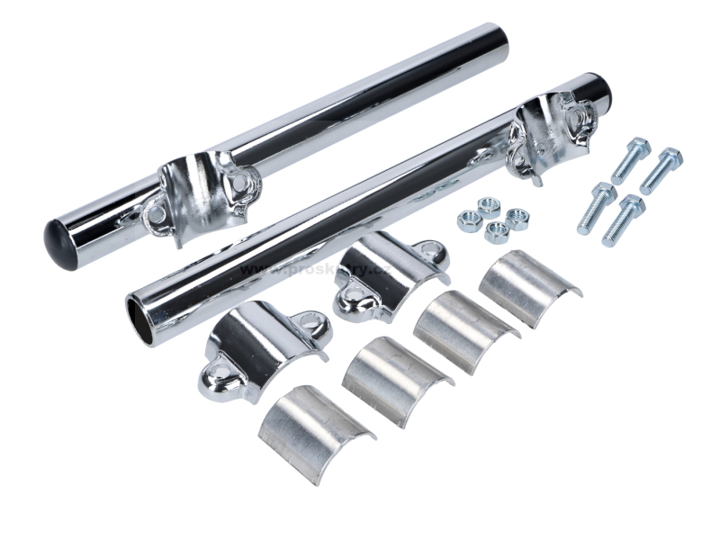 Zrcátka páčky řídítka - Chromovaná řídítka s objímkou 26-28 mm – univerzální (café racer)