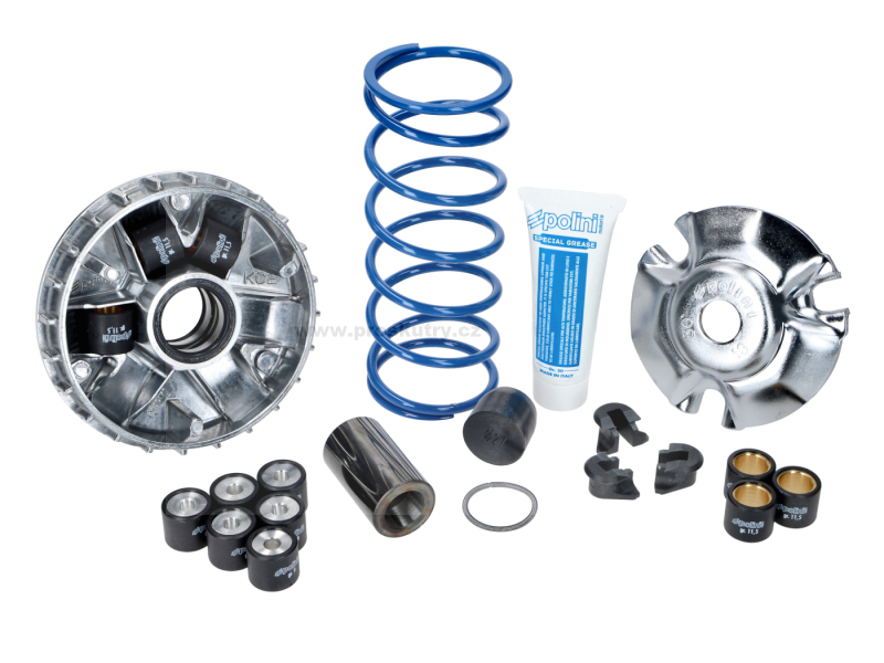 Variátor a spojka - Variátor Polini Maxi Hi-Speed pro 17mm čep hřídele – Peugeot, SYM 125–150 ccm 4T