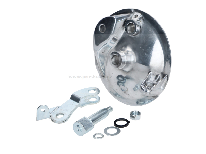 Brzdy - Zadní brzdový štít 105 mm pro Puch MS, MV, VS, DS, VZ, MC – osa 12 mm