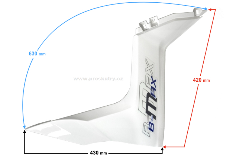 Podvozek tlumiče - Levý boční plast pro B-Max, Kentoya Maximus, Maxon Optimus 125/150ccm Vyber barvu: