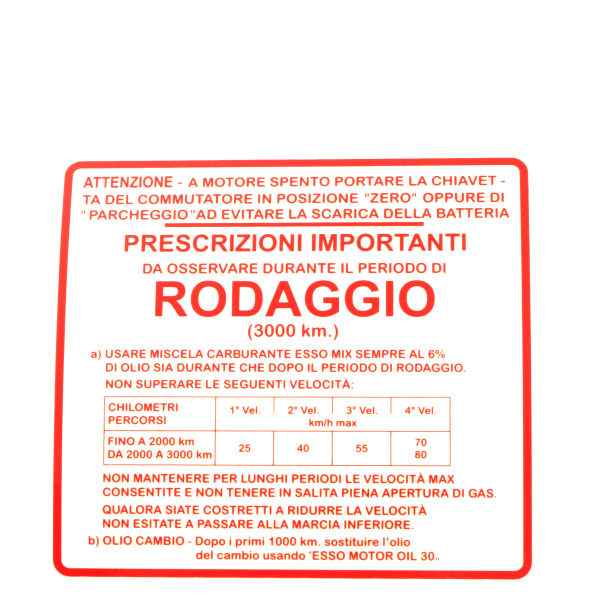 Import Rms - TARG ROSSA RODAGGIO V.GS 150