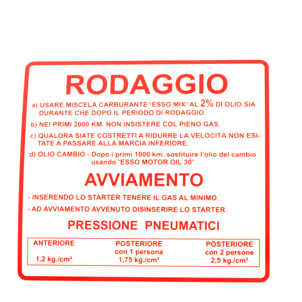 Import Rms - TARG ROSSA RODAGGIO V. RALLY