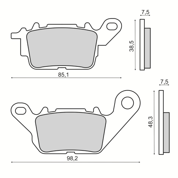 Brzdy - Brzdové destičky organické pro Yamaha N-Max 125/150