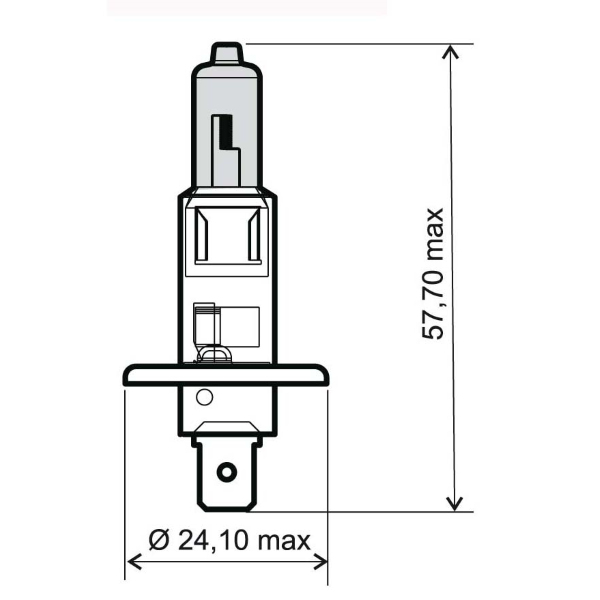 Elektro díly - Žárovka modrá H1 12V 55W