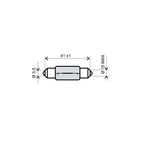 Import Rms - LAMP.6V-15W SILU T15X42 S8.5