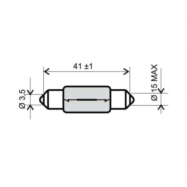 Import Rms - LAMPADINA SILURO 6V 18W T15X44