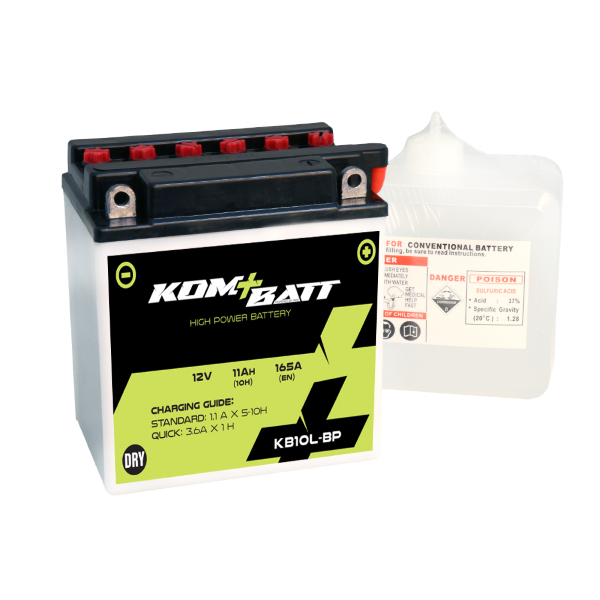 Elektro díly - Bezúdržbová baterie Kombatt KB10L-BP ( YB10L-BP ) 11Ah 12V