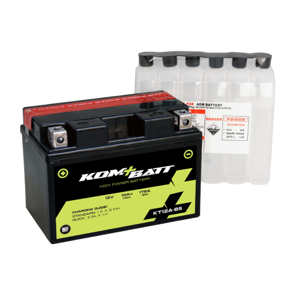 Elektro díly - Bezúdržbová baterie Kombatt KT12A-BS (YT12A-BS) 12V