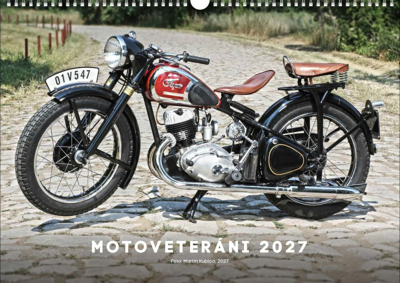 Příslušenství a nářadí - Nástěnný kalendář ČESKOSLOVENSKÉ MOTOCYKLY 2025 (40x30cm)