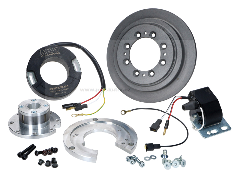 Elektro díly - Zapalování MVT Premium PREM42 s vnitřním rotorem a světlem pro Vespa PX, DN, TX 125–200
