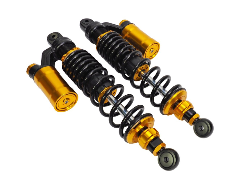 Podvozek tlumiče - Zadní plynové tlumiče 360 mm pro Simson S51 – nastavitelné, černo-zlaté