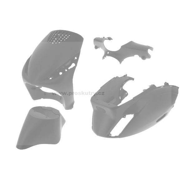Podvozek tlumiče - Kompletní sada plastů RMS 4 díly pro Piaggio Zip 50/125 2000–2023 – šedá Nardo Grey