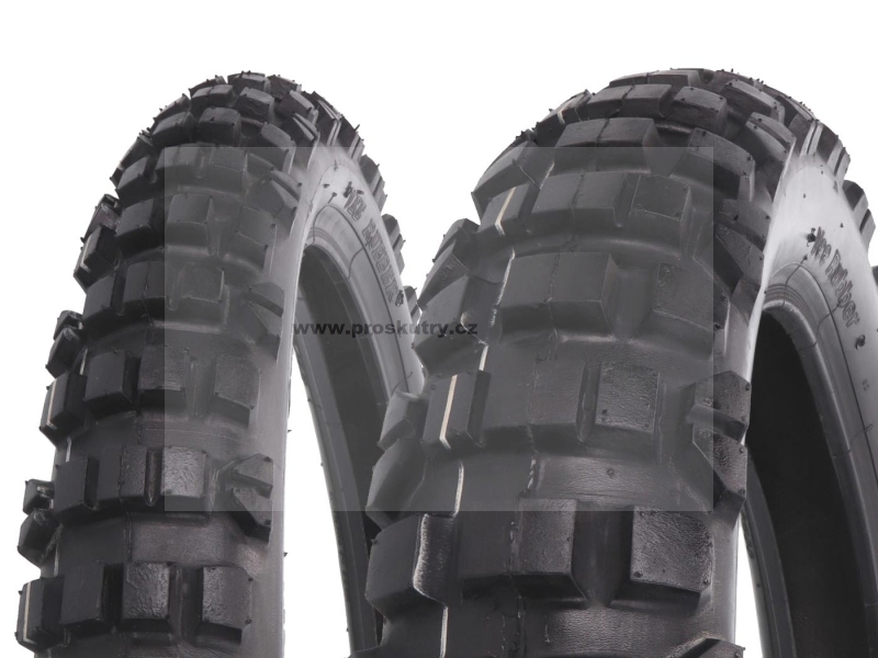 Pneumatiky a kola - Sada pneumatik Vee Rubber VRM-122 80/90-21 & 110/80-18 TT Enduro pro Derbi Senda R, Aprilia RX, Beta RR
