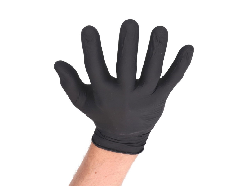 Ochranné rukavice černé velikosti. 10 (L) - 100 balení