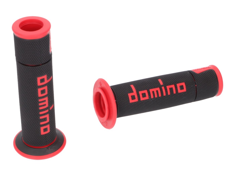 Sada rukojetí Domino A450 On-Road Racing černá / červená s otevřenými konci
