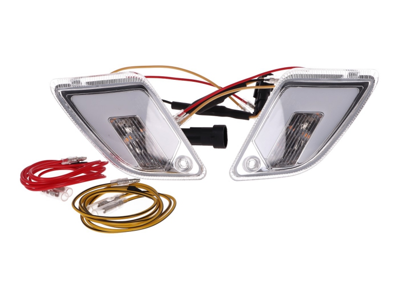 Sada zadních blinkrů Power1 LED bílá s denními světly pro Vespa GT, GTL, GTV, GTS 125-300
