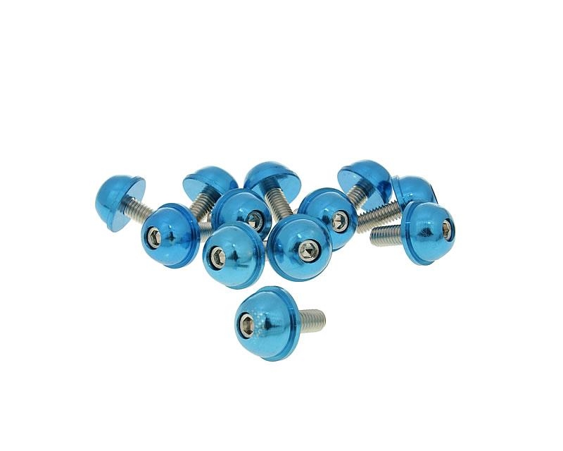 Hliníkové šrouby M5x13 modré 12 ks