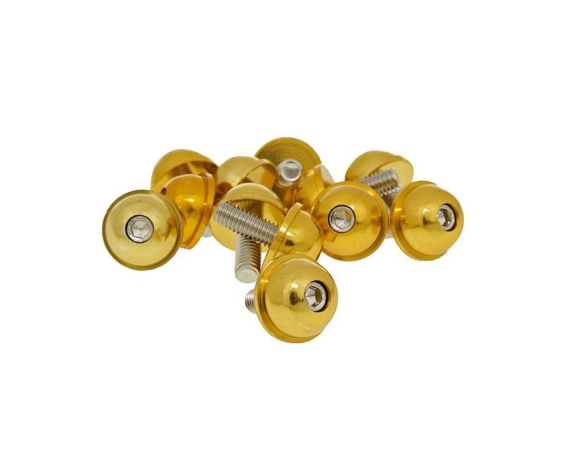 Hliníkové šrouby M5x13 zlaté 12 ks