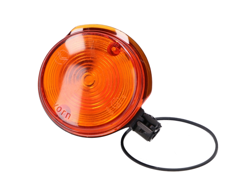 Přední blinkr 80 mm oranžový, koncový kryt černý pro Simson S50, S51, S70, SR50