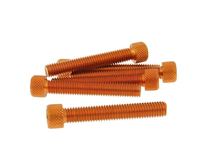 Hliníkové šrouby oranžové M8x50 6 kusů