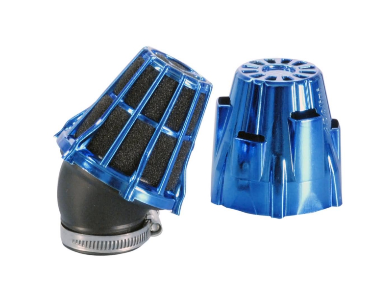 Vzduchový filtr Polini Blue Air Box 37mm 30 ° modro-černá