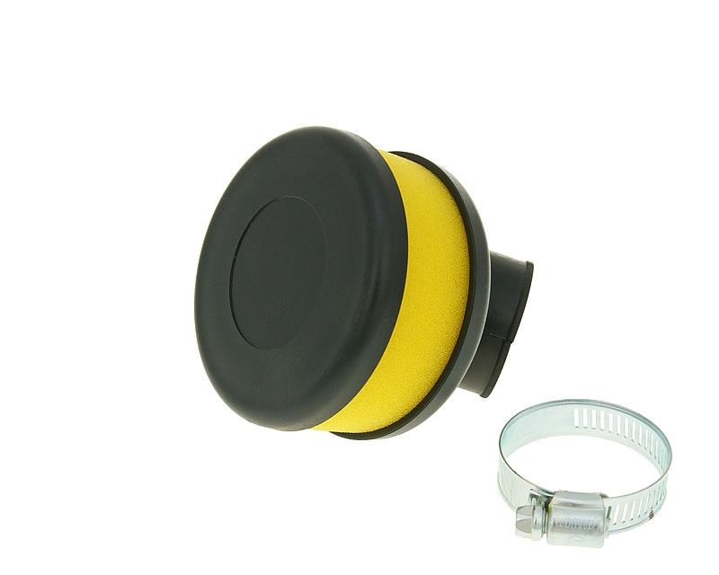 Vzduchový filtr 28mm/35mm krátký 45° žlutý