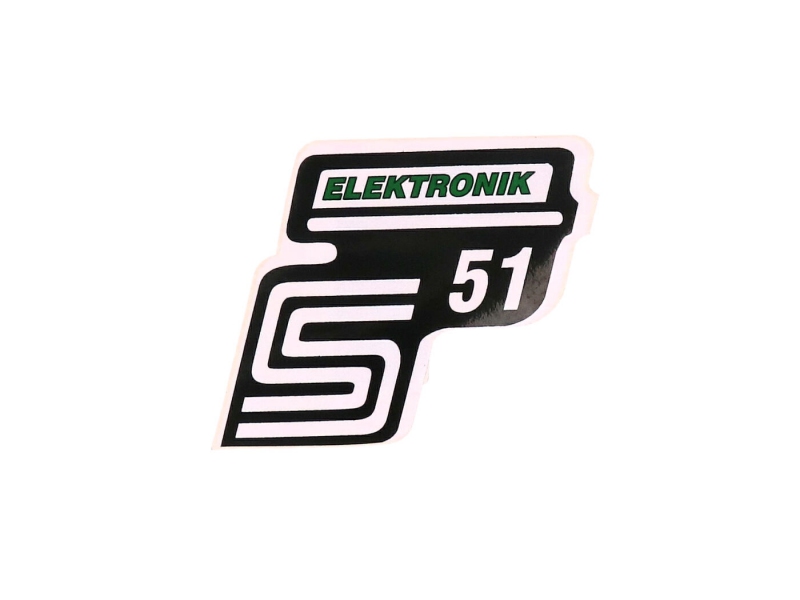Nápis S51 Elektronik samolepka pro Simson - vyberte z nabídky: - žlutá