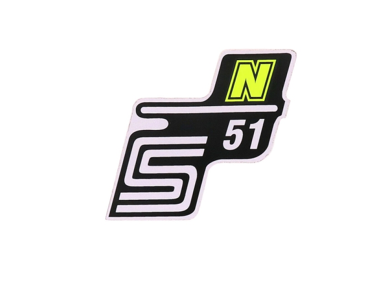 Nápis S51 N samolepka pro Simson S51 - vyberte z nabídky: - neon žlutá