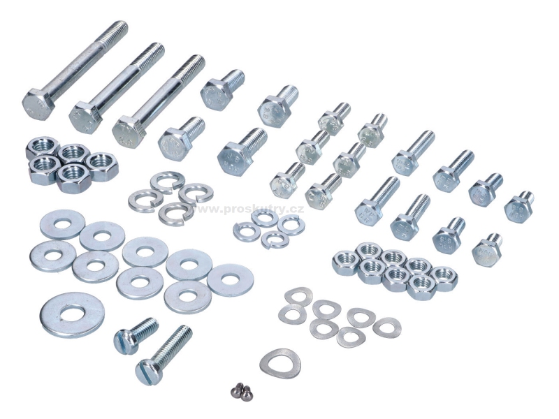 Sada OEM šroubů pro montáž dílů rámu pro Simson S50, S51, S53, S70, S83