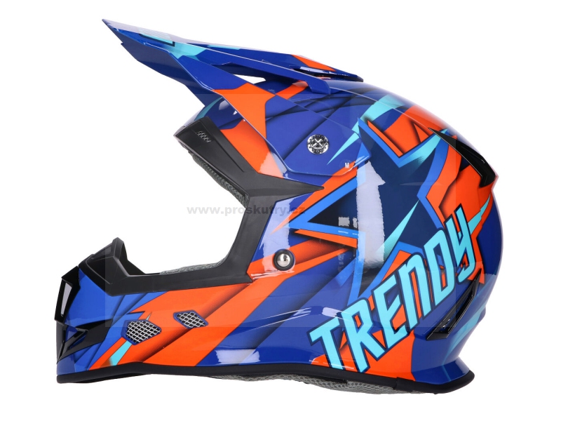 Helma Motocross Trendy T-902 Dreamstar modrá / oranžová - různé velikosti - S