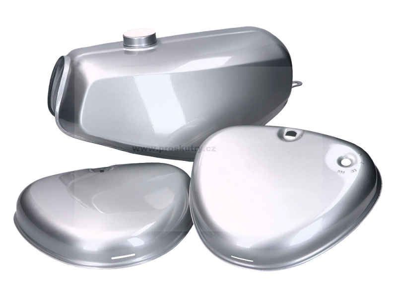Nádrž a sada bočních krytů stříbrná metalíza pro Simson S50, S51, S70 + doprava zdarma