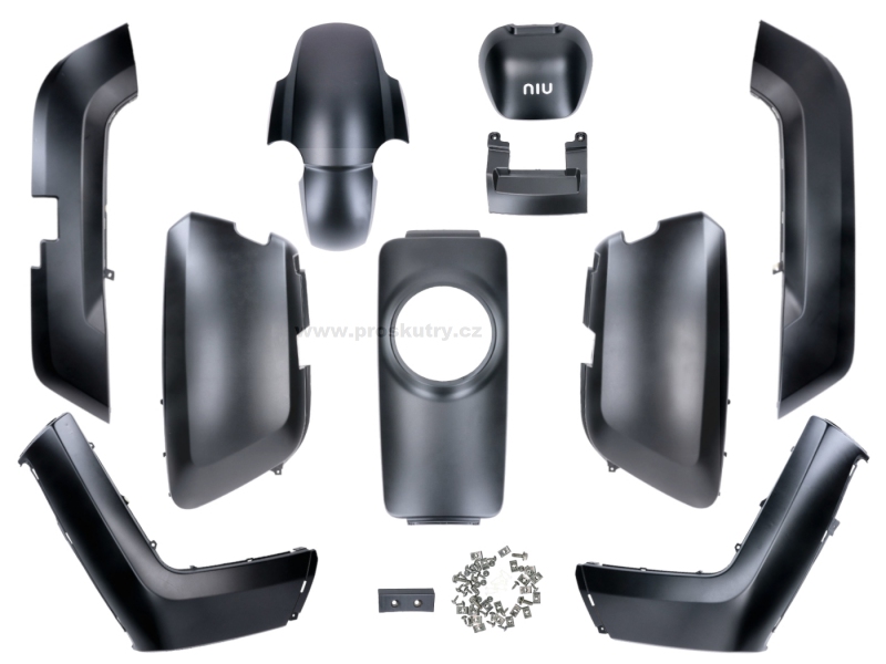 Sada kapotáže DMP 10dílná černá matná pro nová vozidla NIU E-Scooter řady NQi + doprava zdarma